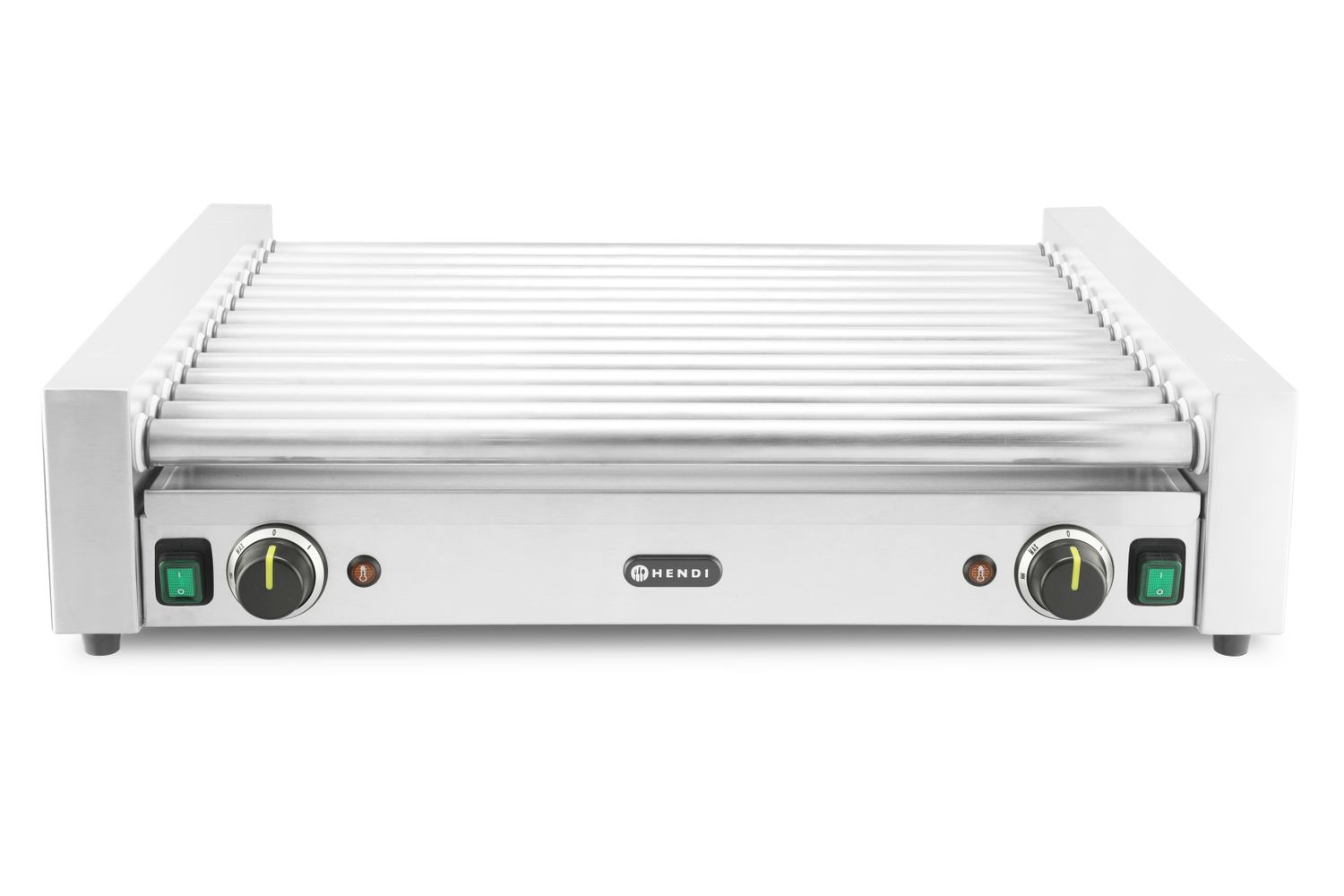 Gril na párky a klobásy XL - 2 zóny, HENDI, Strieborná, 220-240V/2000W, 732x590x(H)168mm