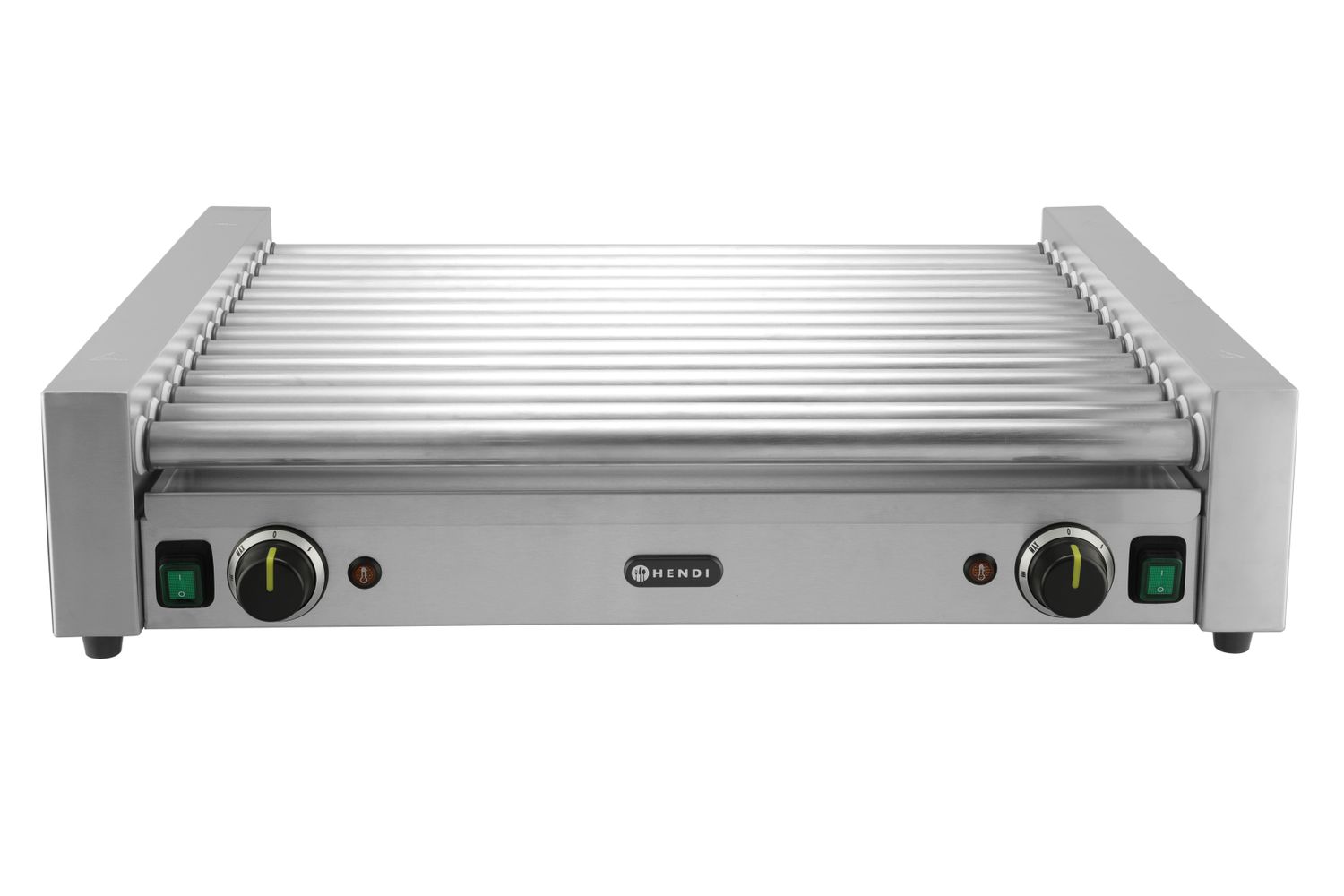 Gril na párky a klobásy XL - 2 zóny, HENDI, Strieborná, 220-240V/2000W, 732x590x(H)168mm