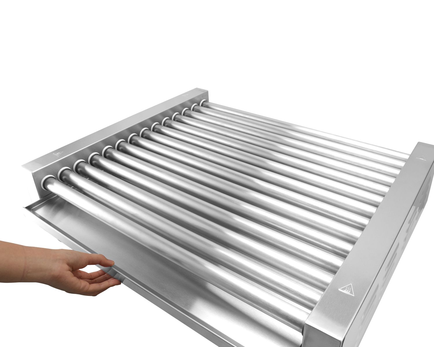 Gril na párky a klobásy XL - 2 zóny, HENDI, Strieborná, 220-240V/2000W, 732x590x(H)168mm