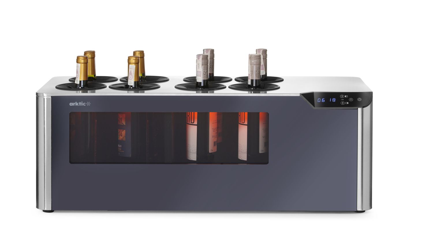 Pultová chladnička na víno dvojzónová, Cellar, Arktic, Čierna, 220-240V/60W, 800x350x(H)293mm