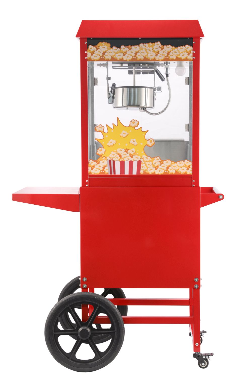 Stroj na Popcorn s vozíkom, HENDI, Červená, 220-240V/1155W, 940x510x(H)1553mm
