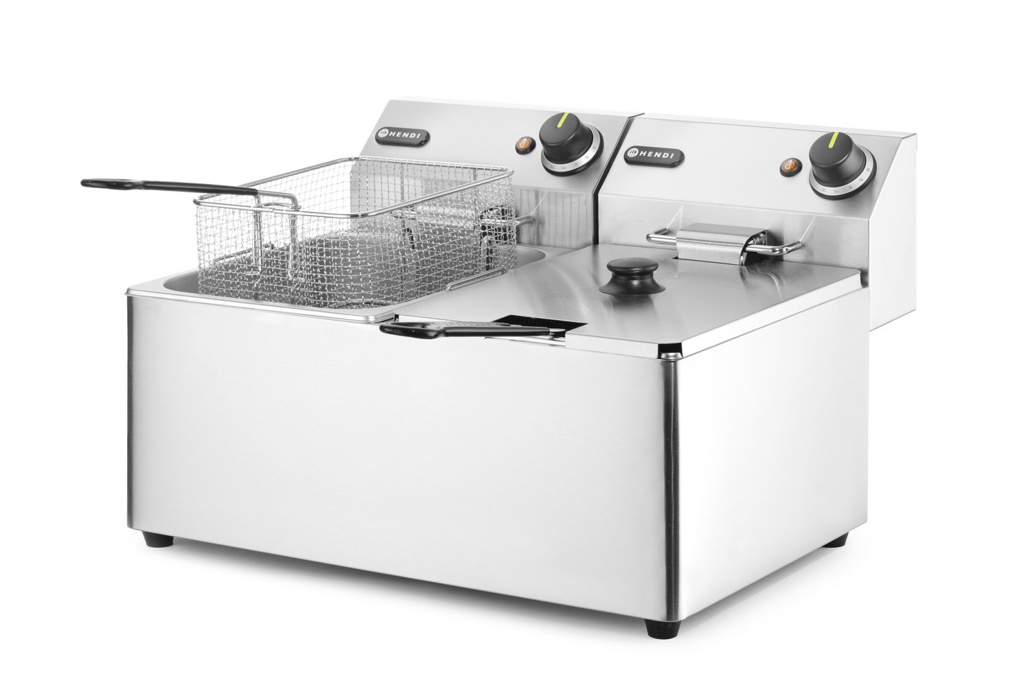 Fritéza Kitchen Line - 2x 8L, HENDI, Kitchen Line, 16L, 230V/7000W, 542x430x(H)351mm
