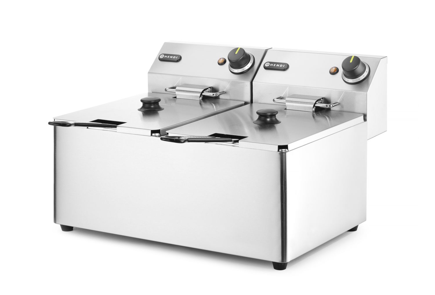 Fritéza Kitchen Line - 2x 8L, HENDI, Kitchen Line, 16L, 230V/7000W, 542x430x(H)351mm