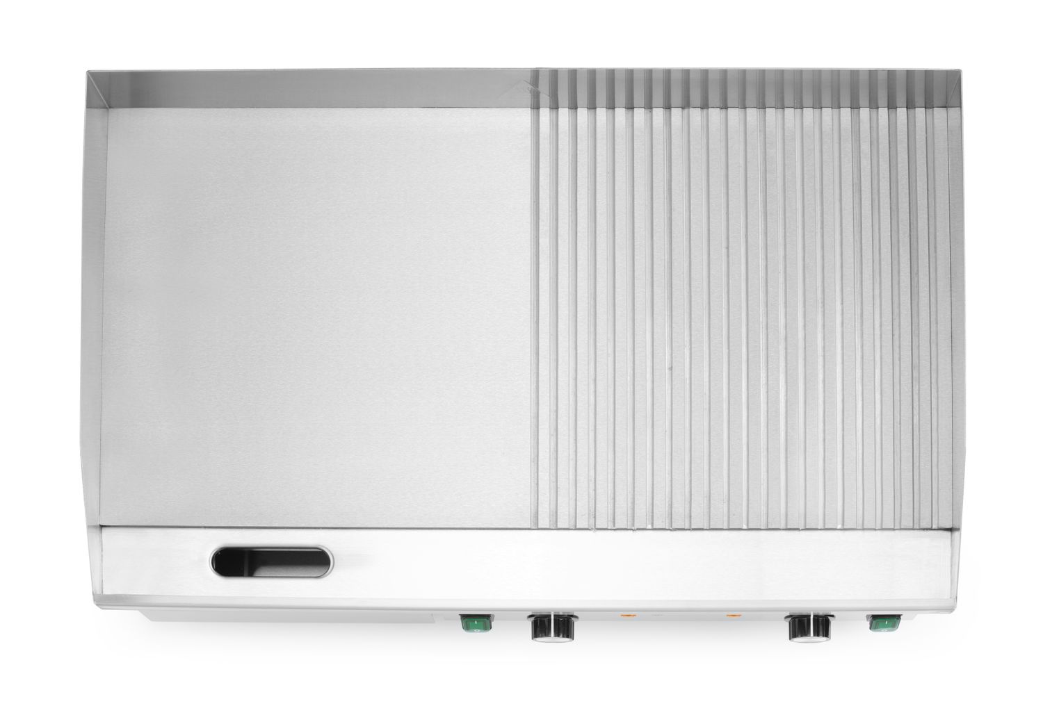 Grilovacia platňa, doska 1/2 hladká a 1/2 ryhovaná, HENDI, Budget Line, 400V/4400W, 720x460x(H)241mm