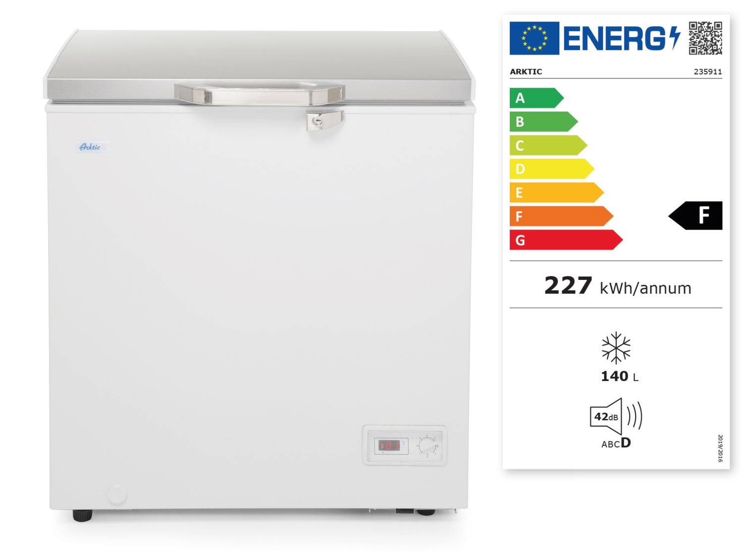 Truhlicová mraznička, Arktic, 140L, 230V/70W, 754x608x(H)845mm
