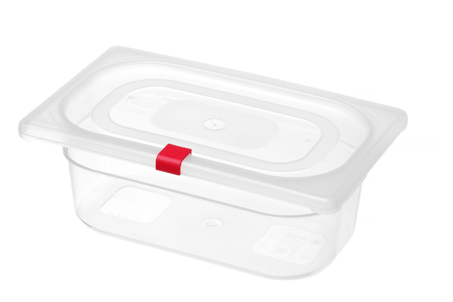 Farebné spony na veko GN HACCP, červené, 12 ks – HENDI 880661