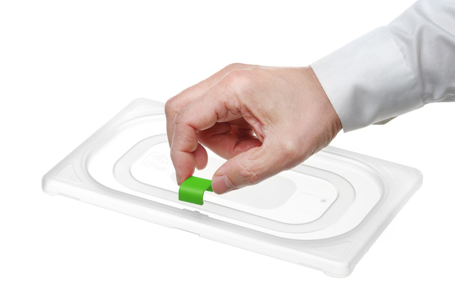 Farebné spony na veko GN HACCP, zelené, 12 ks – HENDI 880678