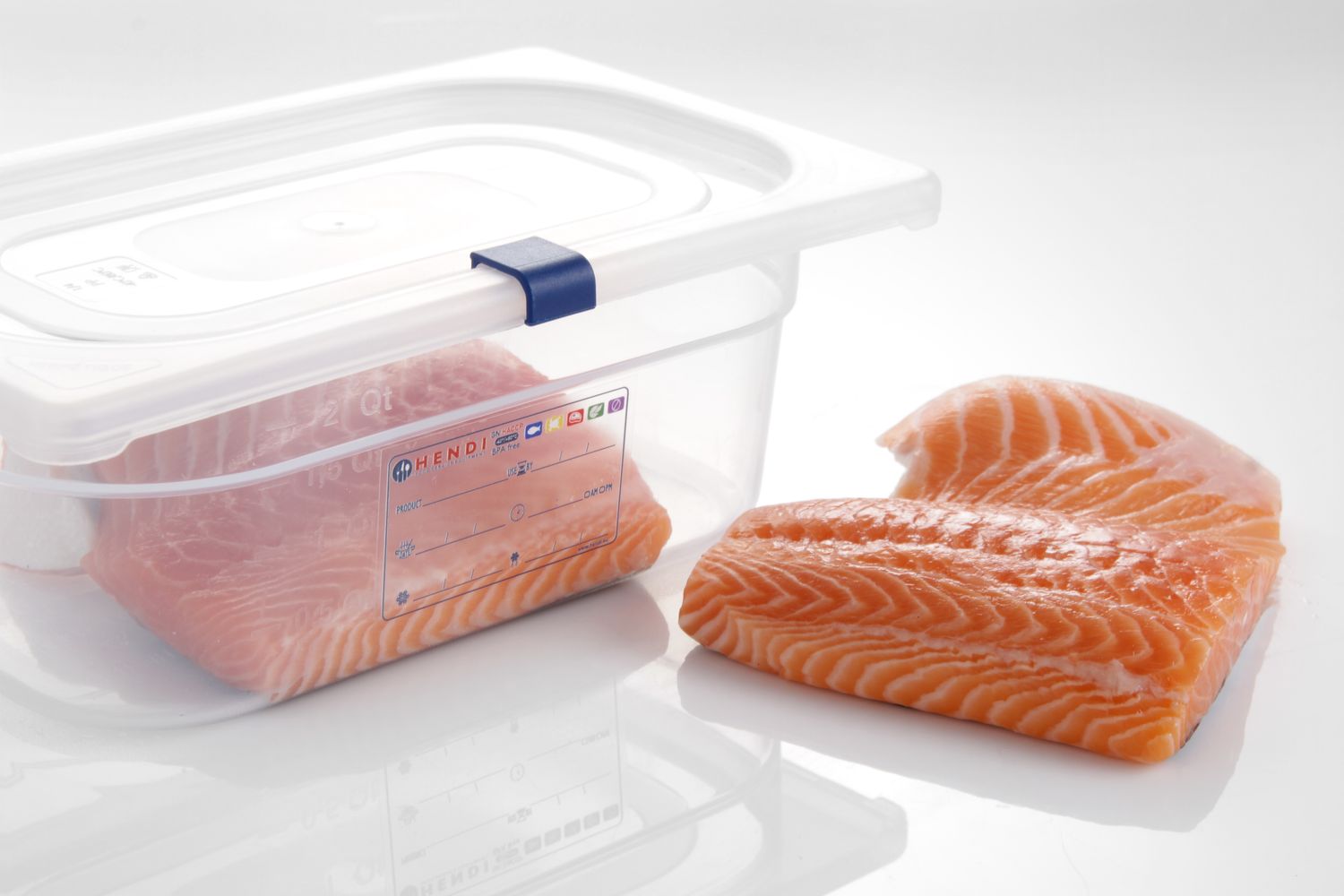 Farebné spony na veko GN HACCP, modré, 12 ks – HENDI 880692