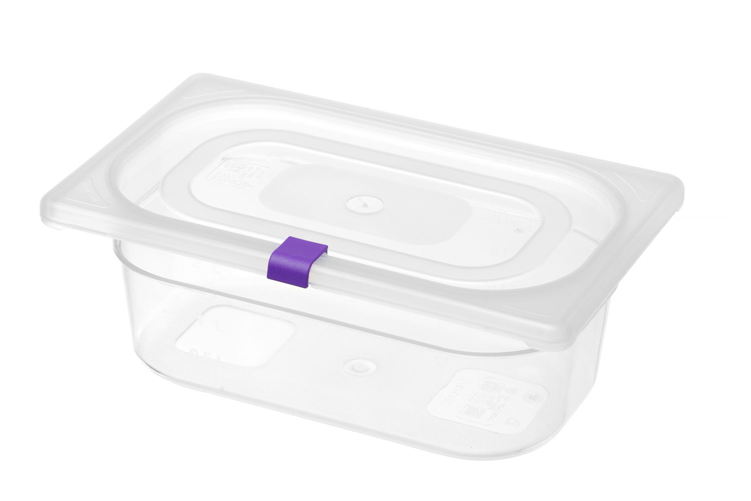 Farebné spony na veko GN HACCP, fialové, 12 ks – HENDI 880869