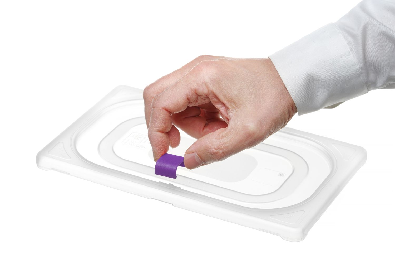 Farebné spony na veko GN HACCP, fialové, 12 ks – HENDI 880869