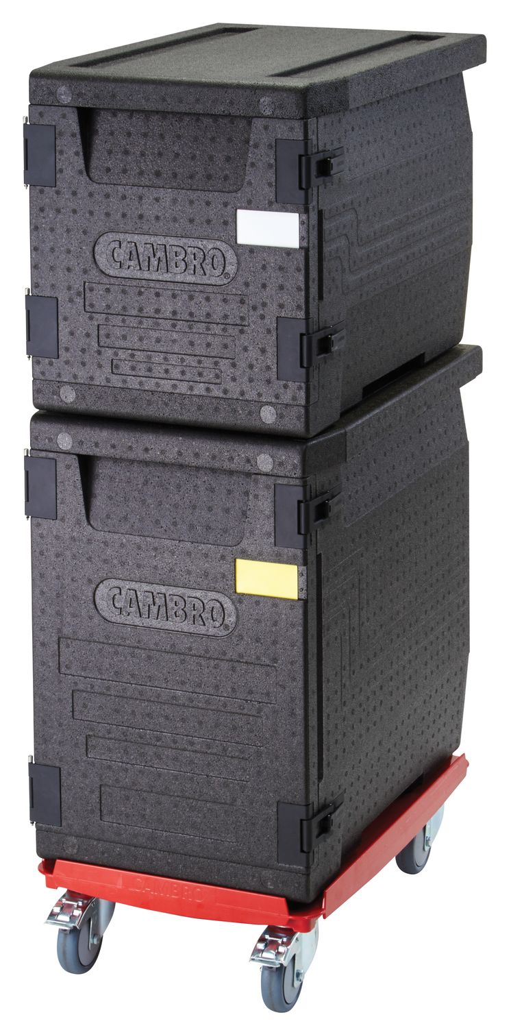 Vozík Camdolly na termoizolačné nádoby Cam GoBox, GN 1/1, Cambro, červený, Červená, 692 × 426 × 167 mm | CD3253EPP158