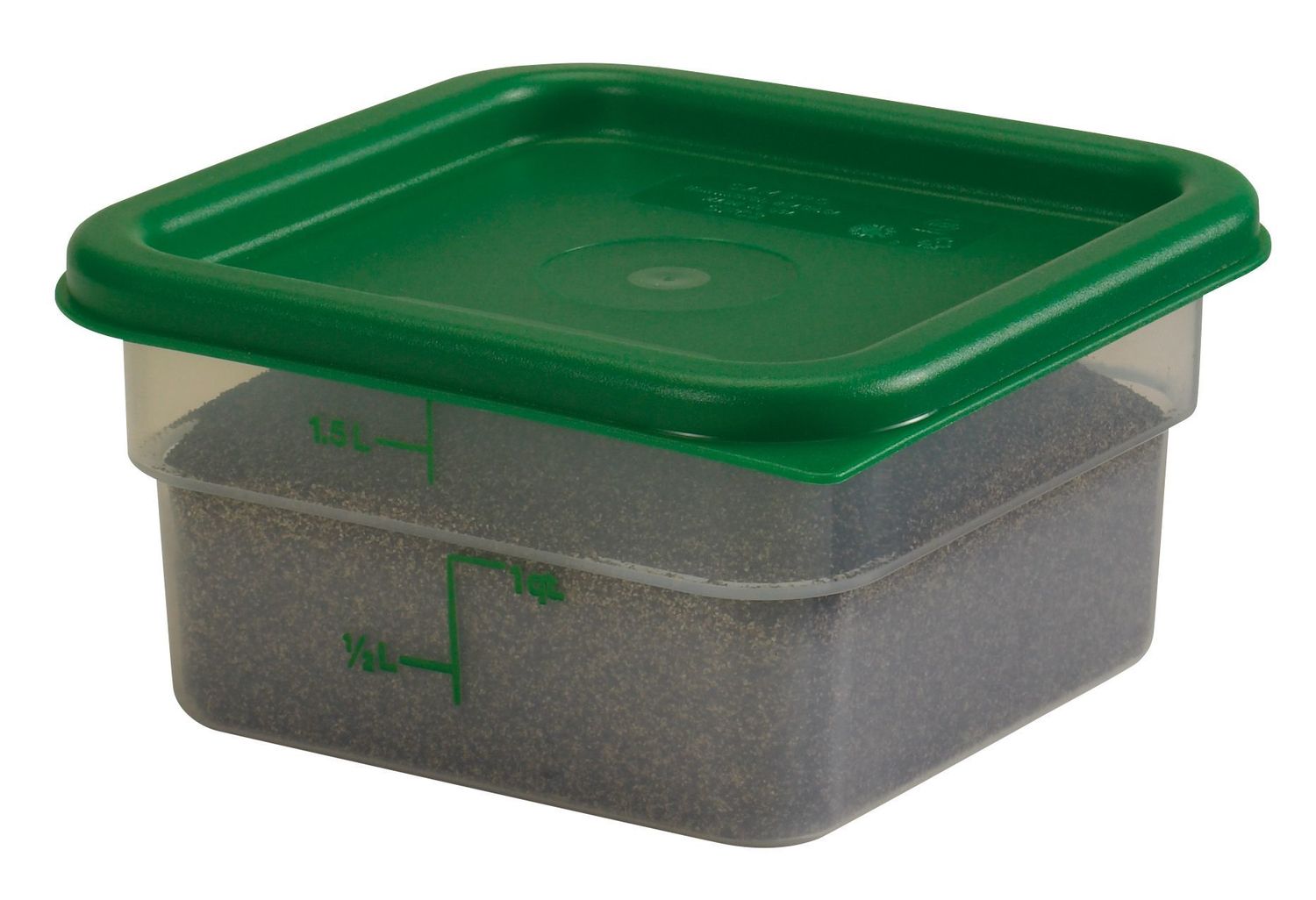Veko na nádobu CamSquare značky CAMBRO, Cambro, na 1,9 l a 3,8 l nádobu, zelené, Zelená, 190 × 190 × 16 mm | SFC2452