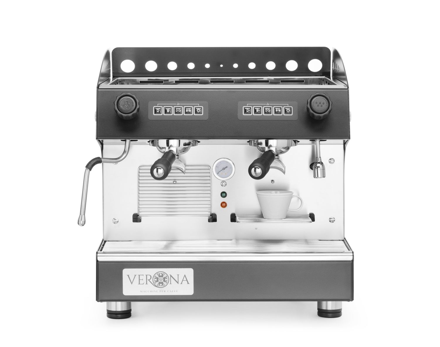 Kávovar JULIA Compact, 2 pákový, automatický, čierny, HENDI, Čierna, 230V/2700W, 475x563x(H)530mm