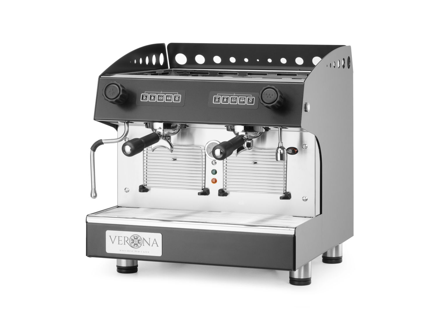 Kávovar JULIA Compact, 2 pákový, automatický, čierny, HENDI, Čierna, 230V/2700W, 475x563x(H)530mm