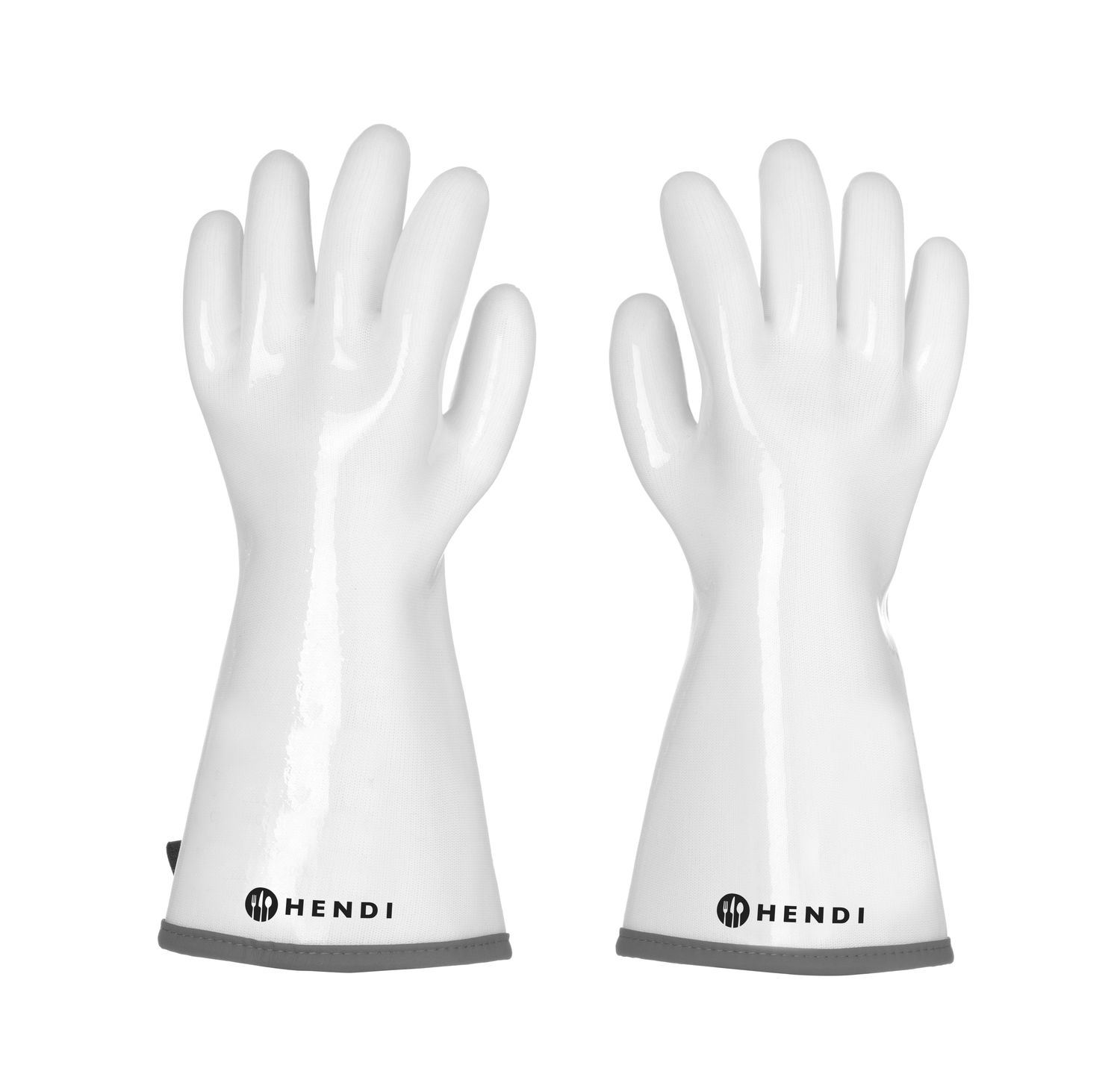 Rukavice so silikónovým povlakom, HENDI, Biela, 2 ks, (L)330mm