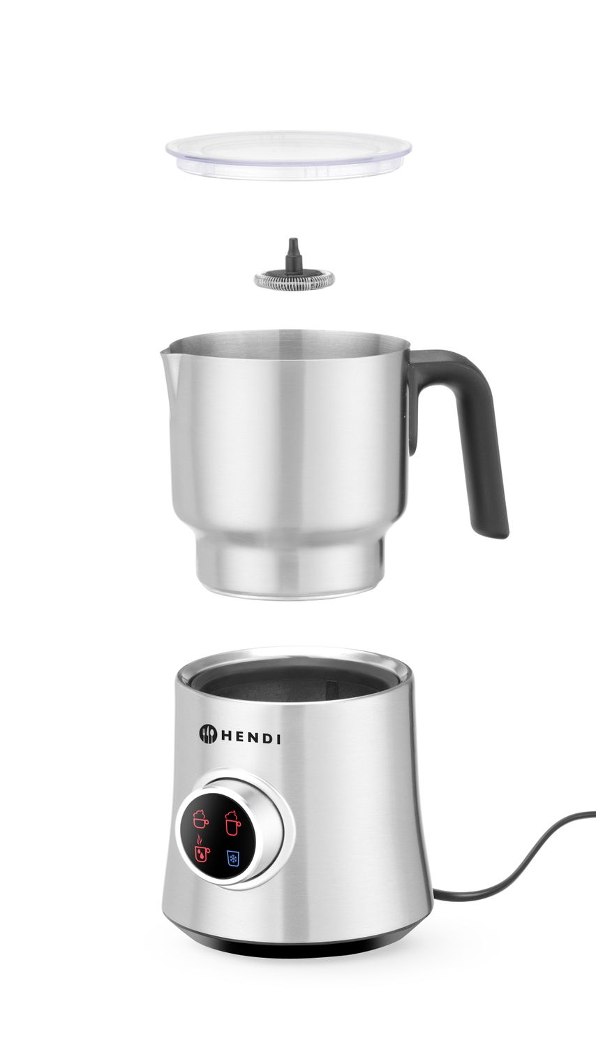 Napeňovač mlieka , HENDI, 0,3L, Strieborná, 230V/500W, 178x143x(H)220mm