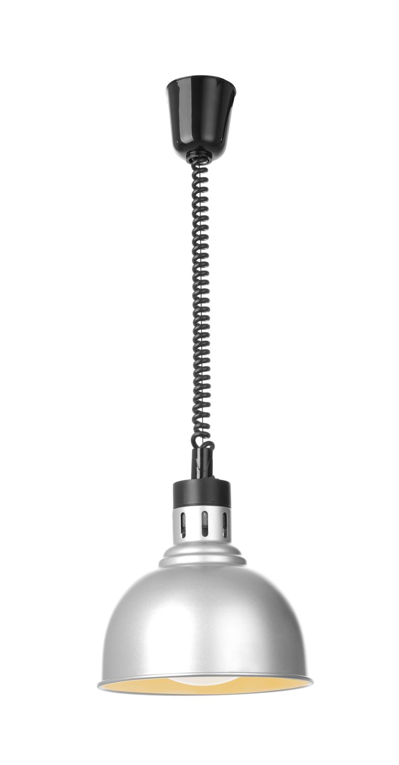 Ohrevná lampa nastaviteľná, tvar kupola, HENDI, Strieborná, 230V/250W, ⌀250x(H)207mm
