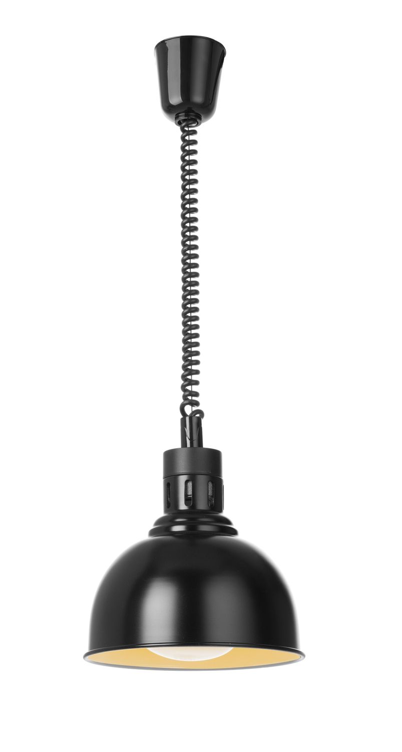 Ohrevná lampa nastaviteľná, tvar kupola, HENDI, Čierna, 230V/250W, ⌀250x(H)207mm