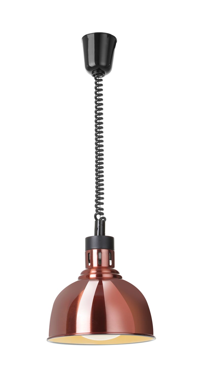 Ohrevná lampa nastaviteľná, tvar kupola, HENDI, Medená, 230V/250W, ⌀250x(H)207mm