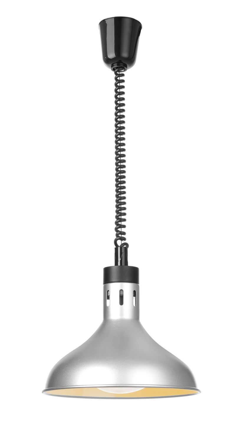 Ohrevná lampa nastaviteľná, tvar zvon, HENDI, Strieborná, 230V/250W, ⌀295x(H)207mm