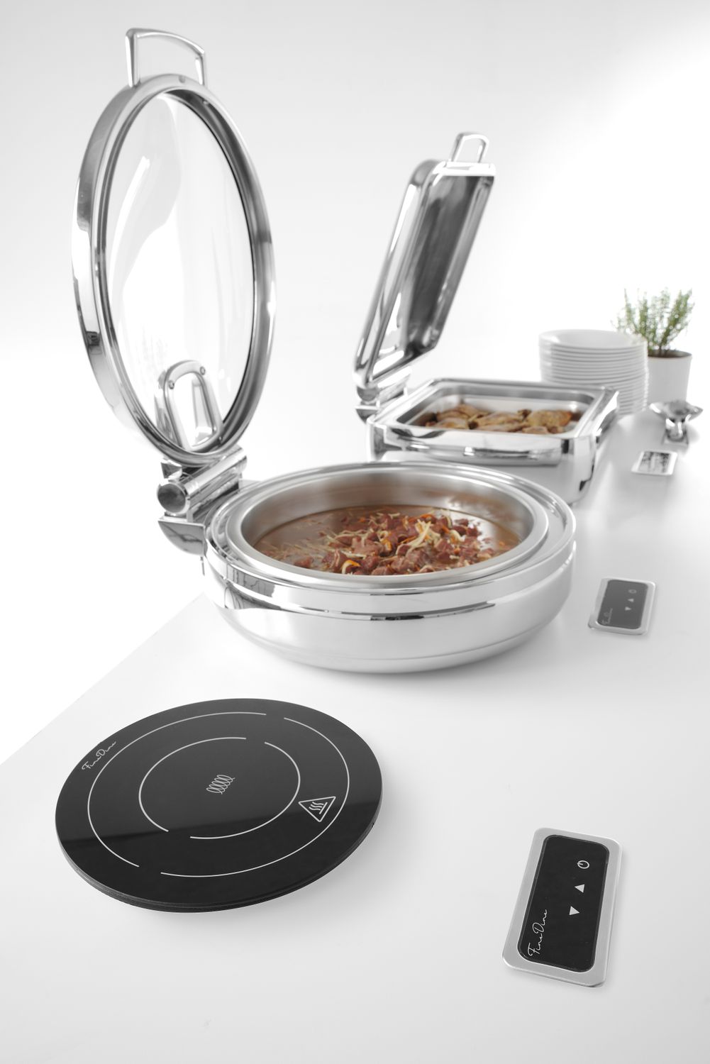 Indukčný ohrievač 800 W, Fine Dine, Čierna, 230V/800W, ⌀245x(H)80mm