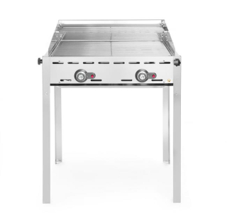 2-horákový plynový gril Green Fire Profi Line, HENDI, Profi Line, 2 mriežky z nehrdzavejúcej ocele GN 1/1, 11,6kW, 740x612x(H)825mm