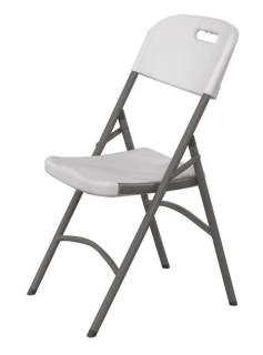 Keteringová stolička – biela, AmerBox, max. nosnosť: 175 kg, Biela, 540x440x(H)840mm