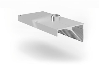 Nástenna digestor s montážou na stenu, naklonený, HENDI, Profi Line, s LED osvetlením, 1200x700x(H)450mm