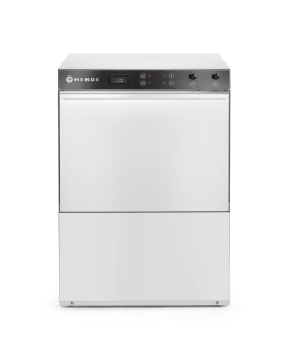 Umývačka riadu 50 x 50 – ELEKTROMECHANICKÉ ovládanie – 400 V, HENDI, s dávkovačom čistiaceho prostriedku a odpadovým čerpadlom, 230V/3600W, 600x570x(H)830mm