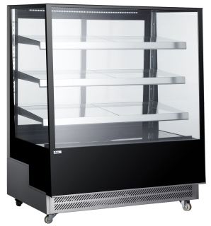 3-policová chladiaca vitrína, Arktic, 650L, Čierna, 230V/490W, 1200x833x(H)1460mm