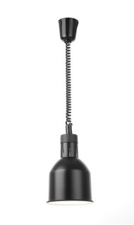 Lampa na ohrev jedál – závesná, valcová, HENDI, Čierna, 230V/250W, ⌀175x(H)250mm
