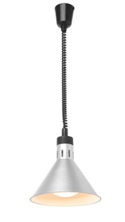Kuželová infra lampa, HENDI, Strieborná, 230V/250W, ⌀275x(H)250mm