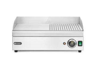Polovične vrúbkovaná grilovacia doska, HENDI, Kitchen Line, 220-240V/2400W, 527x404x(H)233mm