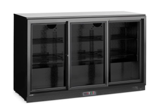 Barová chladnička s 3 posuvnými dverami, Arktic, 308L, Čierna, 220-240V/160W, 1350x520x(H)865mm