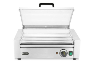 Gril na párky a klobásy, 1-zónový s energeticky úsporným krytom, HENDI, 230V/620W, 566x375x(H)259mm