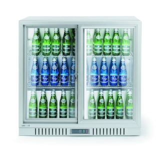 Chladnička barová s 2 posuvnými dverami, Arktic, 150L, Strieborná, 220-240V/160W, 900x520x(H)840mm