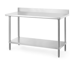 Pracovný stôl s protišmykovou lištou, HENDI, Budget Line, 1400x600x(H)950mm