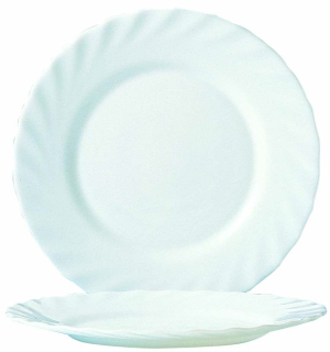 Plytký tanier Trianon, Arcoroc, Ø195 mm, Biela, Ø195 × 16 mm | D6887