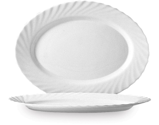 Oválna servírovacia misa Trianon, Arcoroc, 290 mm, Biela, 290 × 214 × 22 mm | D6891