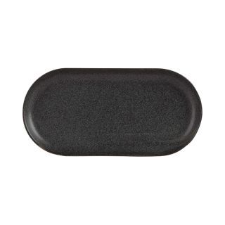 Oválna servírovacia misa Porland Seasons Coal, čierna, 240 × 190 mm | 04ALM001569