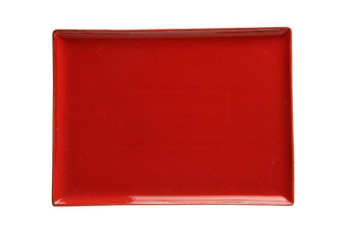 Obdĺžnikový porcelánový podnos Porland Seasons Magma, červený, 350 × 160 mm | 04ALM001591