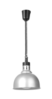 Ohrevná lampa nastaviteľná, tvar kupola, HENDI, Strieborná, 230V/250W, ⌀250x(H)207mm
