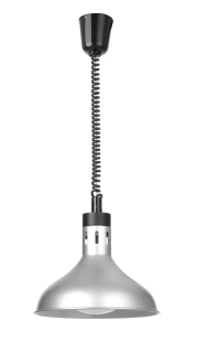 Ohrevná lampa nastaviteľná, tvar zvon, HENDI, Strieborná, 230V/250W, ⌀295x(H)207mm