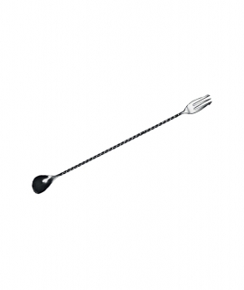 Lyžička barmanská s vidličkou 50 cm, nerez