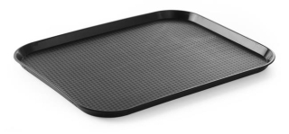 Polypropylénový podnos Fast Food – veľký, HENDI, Čierna, 350x450x(H)20mm