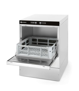 Umývačka riadu na sklo 40 x 40 – elektromechanické ovládanie, HENDI, s dávkovačom umývacieho prostriedku, 230V/2800W, 470x510x(H)710mm