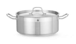 Nízky hrniec – s pokrievkou, HENDI, Profi Line, 7,5L, ⌀280x(H)120mm