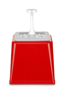 Dávkovač omáčok s pumpičkou, HENDI, 2,5L, Červená, 230x210x(H)327mm
