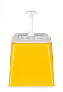 Dávkovač omáčok s pumpičkou, HENDI, 2,5L, Žltá, 230x210x(H)327mm