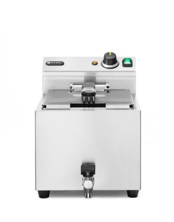 Fritéza XL s vypúšťacím kohútikom, HENDI, Profi Line, 10L, 400V/6600W, 300x585x(H)377mm